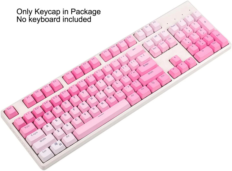 Double Shot 104 Dyed PBT Shine Keycaps - Pink Gradient - أكسسوار لوحة مفاتيح